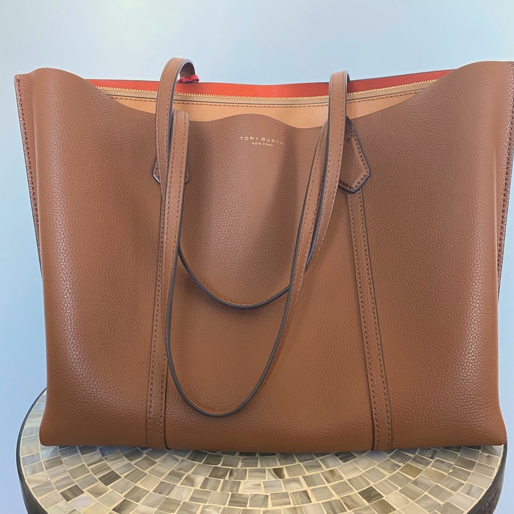 Tory Burch Triple Compartment Tote Bag, Brown